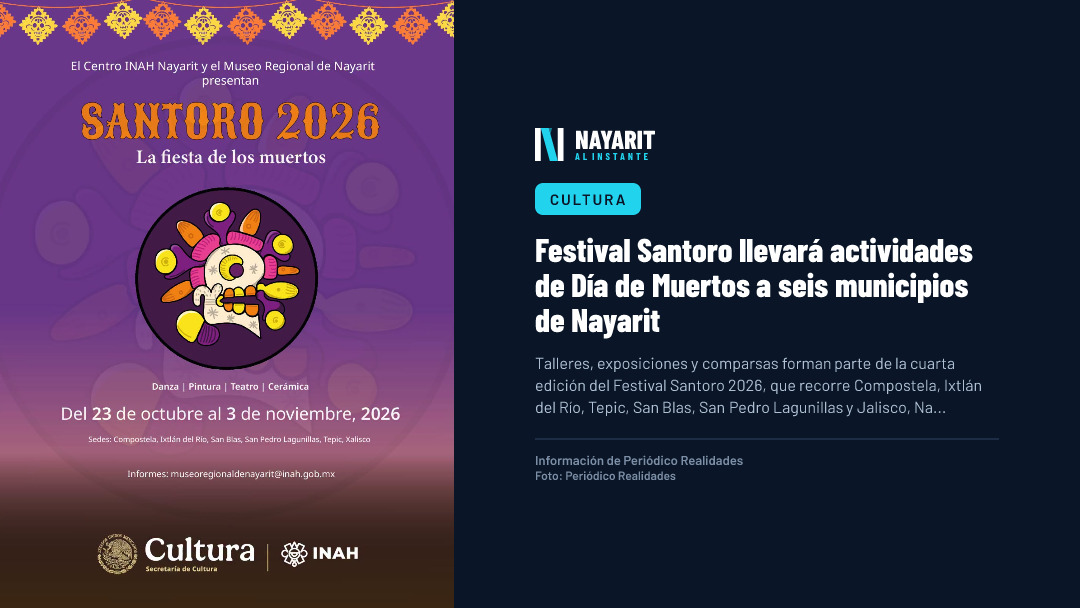 Festival Santoro llevará actividades de Día de Muertos a seis municipios de Nayarit